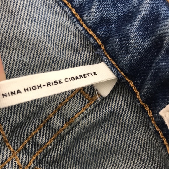 NWT Rag & Bone Nina High-Rise Ankle Cigarette jeans in gypsum - Picture 11 of 17